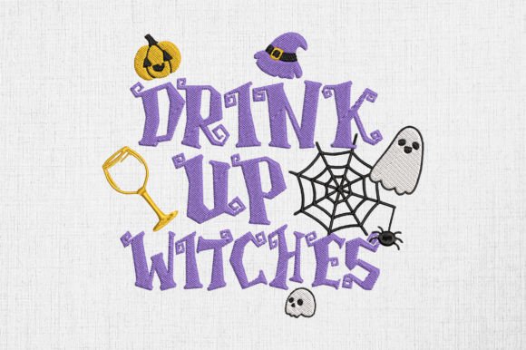 Review: Drink Up Witches Embroidery Design
