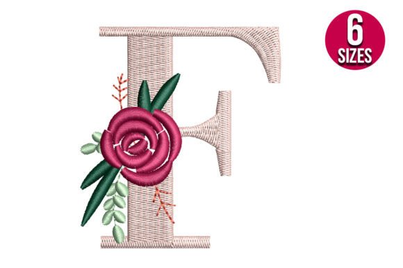Review: Floral Alphabet F Letter for Embroidery