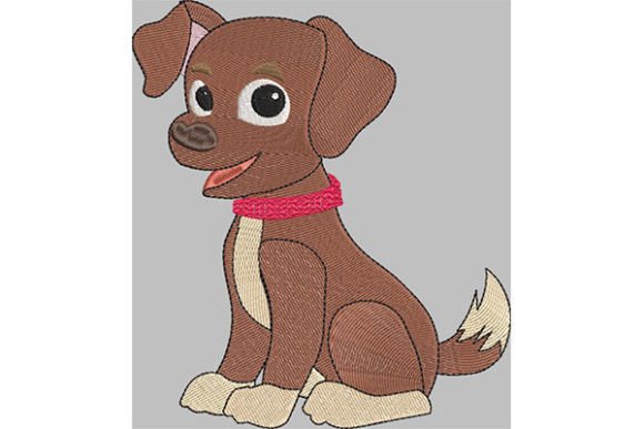 Review: Happy Puppy Waiting for a Walk Embroidery